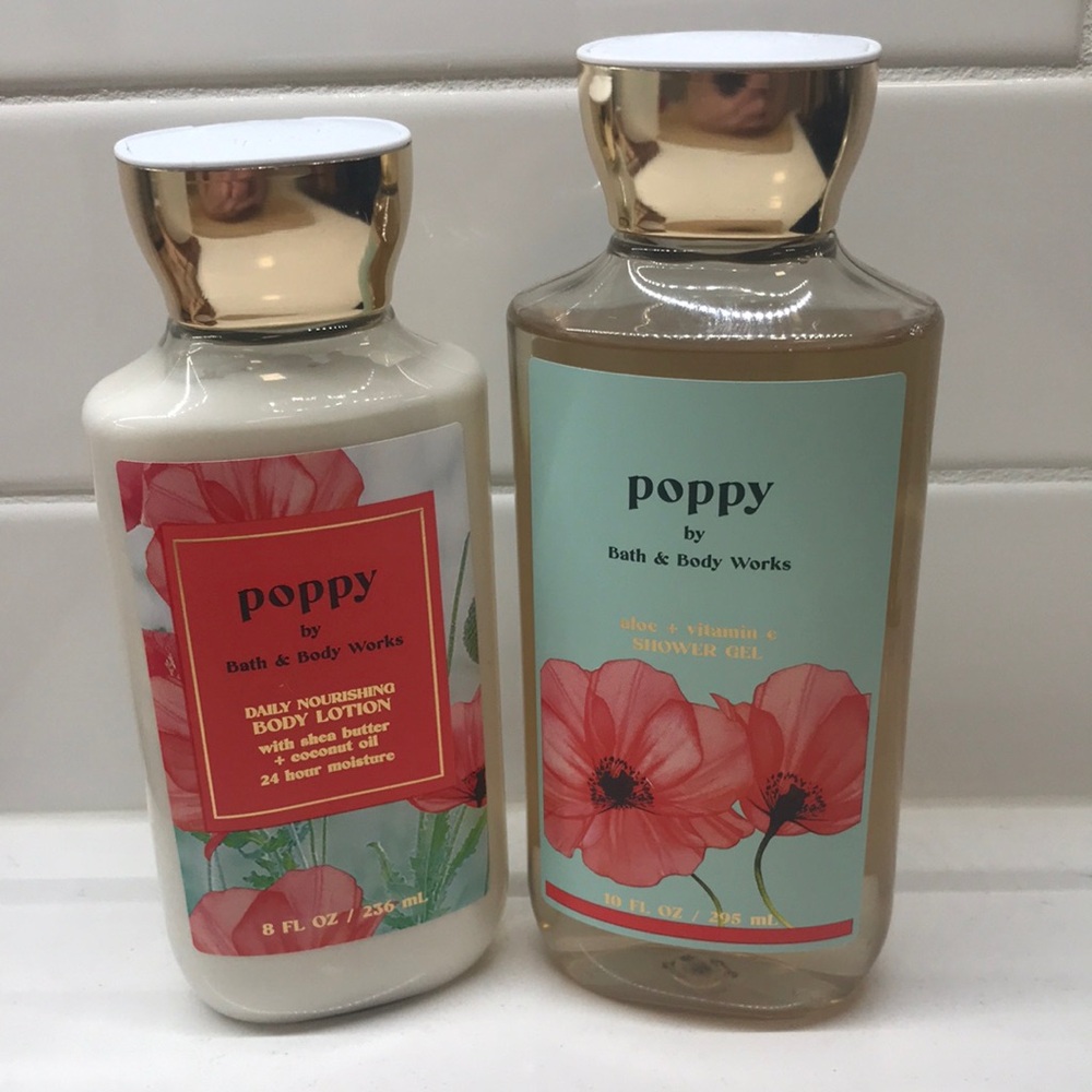 NWT!BBW Poppy 🌸 Body Lotion & Body Wash